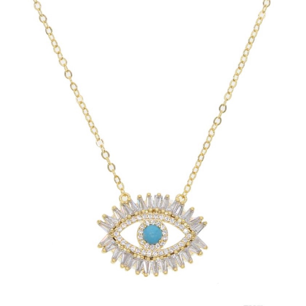 Gold Evil Eye Necklace🤍